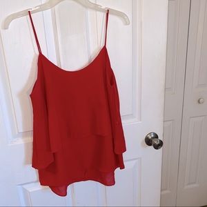 Red Ruffle Tank